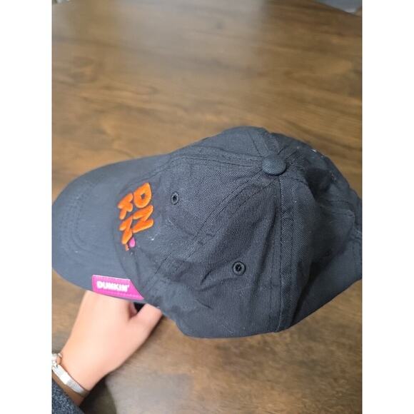 Dunkin Donuts Hat Cap Employee Strapback Crew Apparel Coffee Uniform Black - Picture 11 of 16